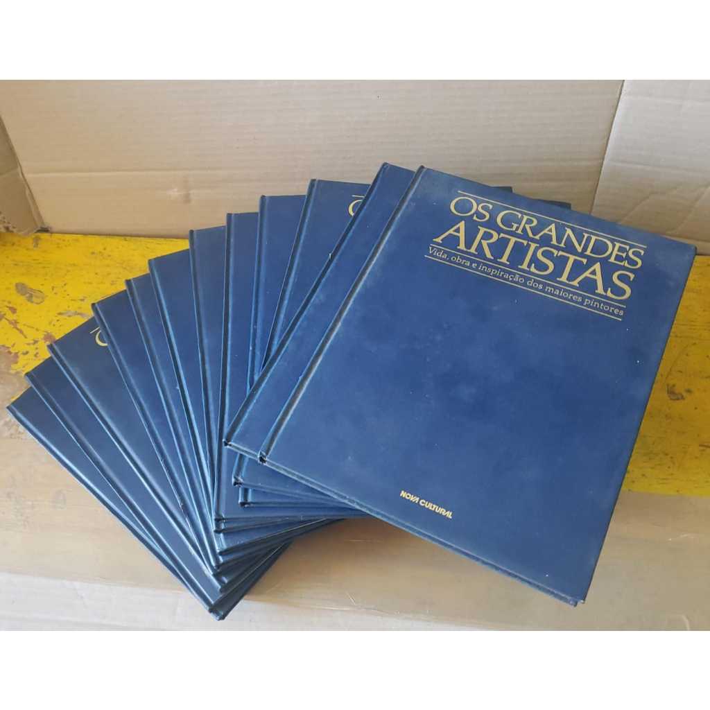 Coleção Grandes Artistas Nova Cultural 12 Volumes Capa Dura Azul Edição ...