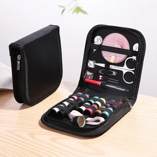 Kit Costura Viagem Acessórios Agulhas Linha Tesoura Bolsa c/ Zíper Completo C/ 42 Peças em Oferta na Shopee