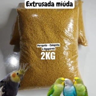 Extrusada natural MIÚDA calopsita - Agapórnis e Periquito 2Kg