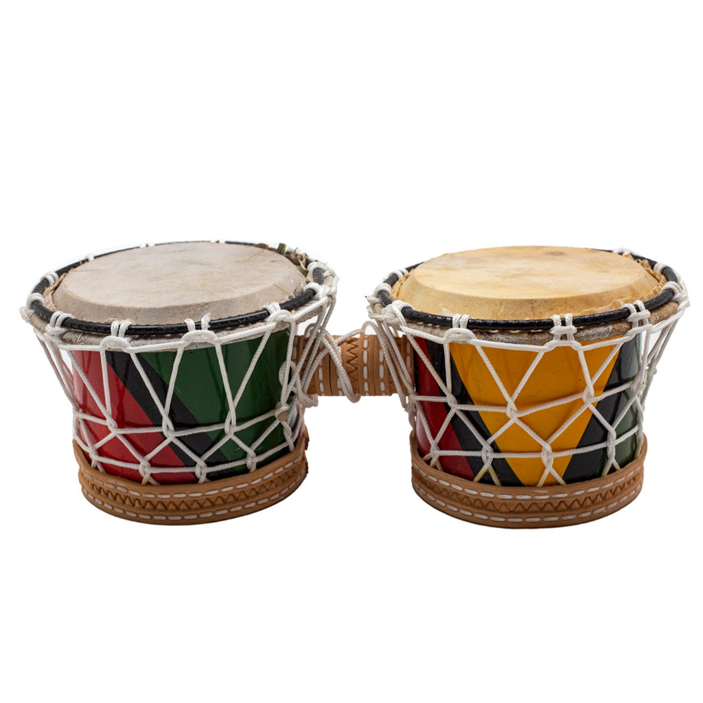 Instrumento Musical Percussão Bongô com pele Couro Artesanal | Shopee ...