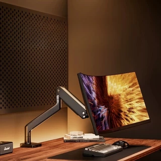 Monitor de mesa suporte cantilever portátil secundário tela base levantamento vesa braço robótico -F11