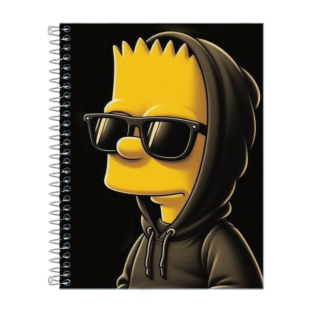 Caderno Bart Escolar 1, 10 ou 20 matérias.