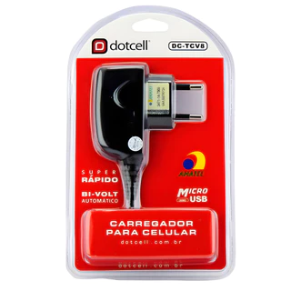 kit com 4 carregadores super rapido dotcell v8 micro Anatel Original para samsung Micro Usb