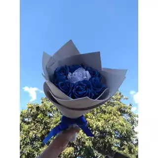 Buquê de Cetim Personalizado 7 Rosas