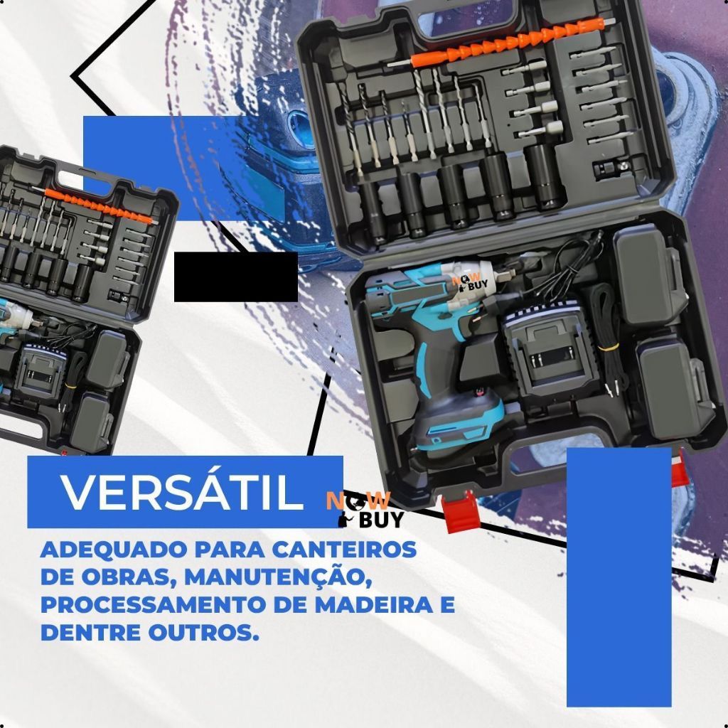 Chave De Impacto A Bateria 21v Bivolt NOVA