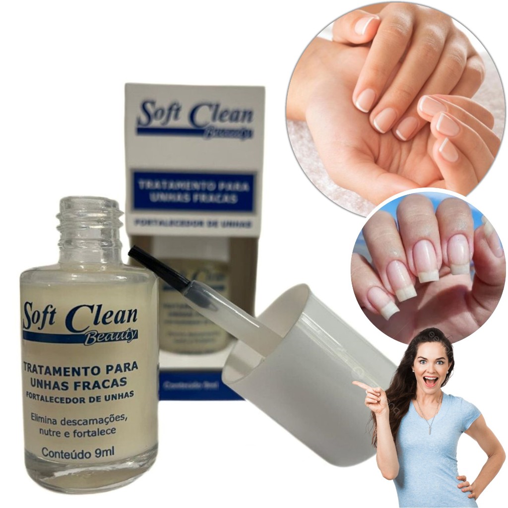 Tratamento Para Unhas Fracas E Fortalece 9ml - Soft Clean | Shopee Brasil