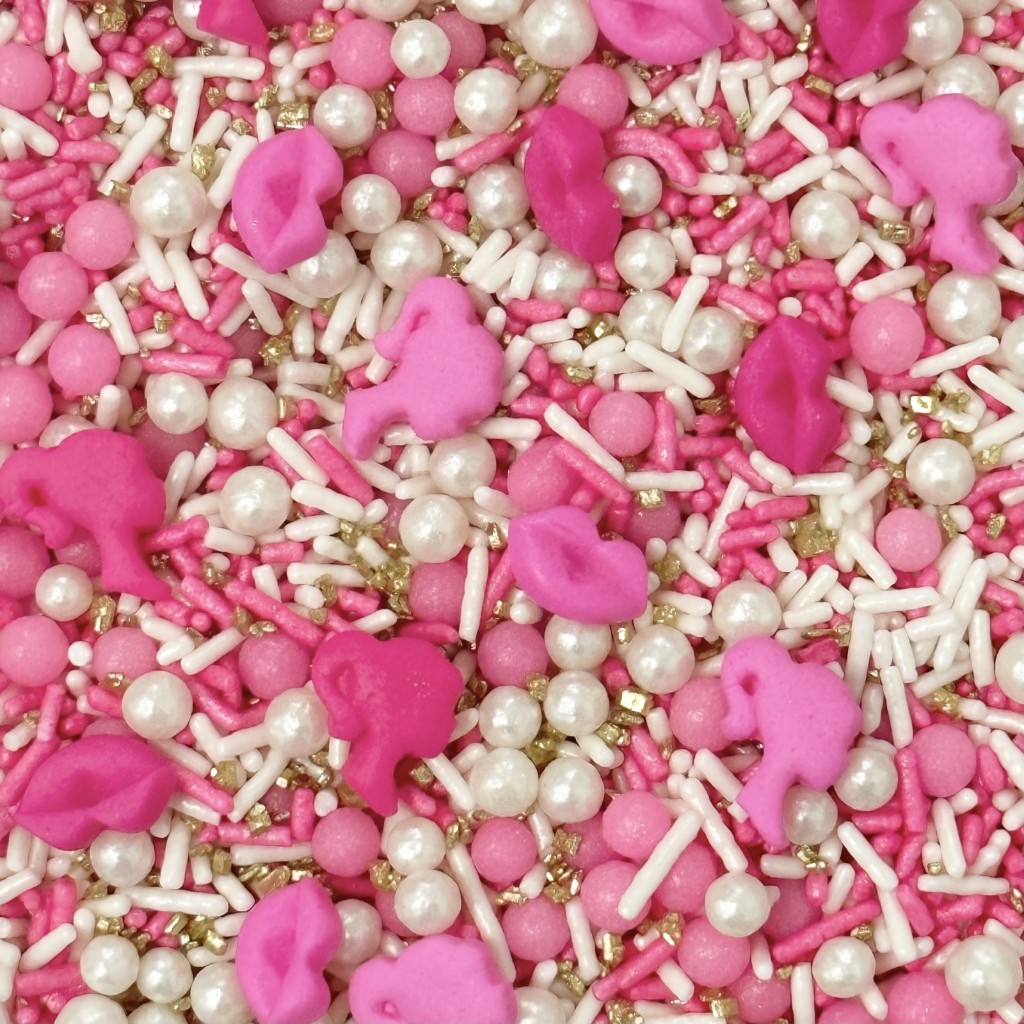 Confeitos de açúcar Barbie Sprinkles 100% comestíveis 50g ou
