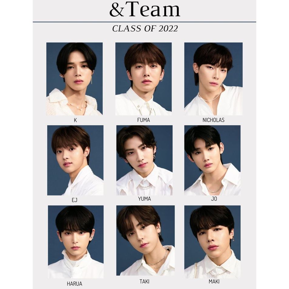 &TEAM KROSS ポスター Poster &TEAM - Kpop - Jpop - BoyBand - BoyGorup - Cantores - &TEAM