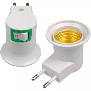 Adaptador Tomada Para Lampada Bocal Soquete E27 Tomada liga e desliga branco Com Chave Liga Desliga 110V/220V Bivolt interruptor Tomada De Lampada Original Qualidade Premium Soquetes E27 Bocal Lâmpada Tomada Chave Liga Desliga tomada de lampada Tomada