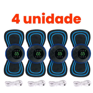 Kit Mini Massageador Portátil Elétrico Recarregavél Alivia Dor Pescoço Coluna