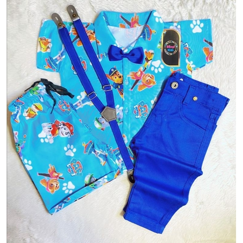 ROUPA INFANTIL SOCIAL PATRULHA CANINA CONJUNTO TEMÁTICO CALÇA | Shopee ...