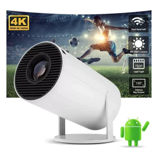 Projetor Portátil 4k Android Mini HY300 Full Hd Smart Wifi Cinema Ultra Hd Android 11 Bluetooth Led 1080p Tv Data Show Projeta Tela Grande Alta Resolução Profissional Doméstico