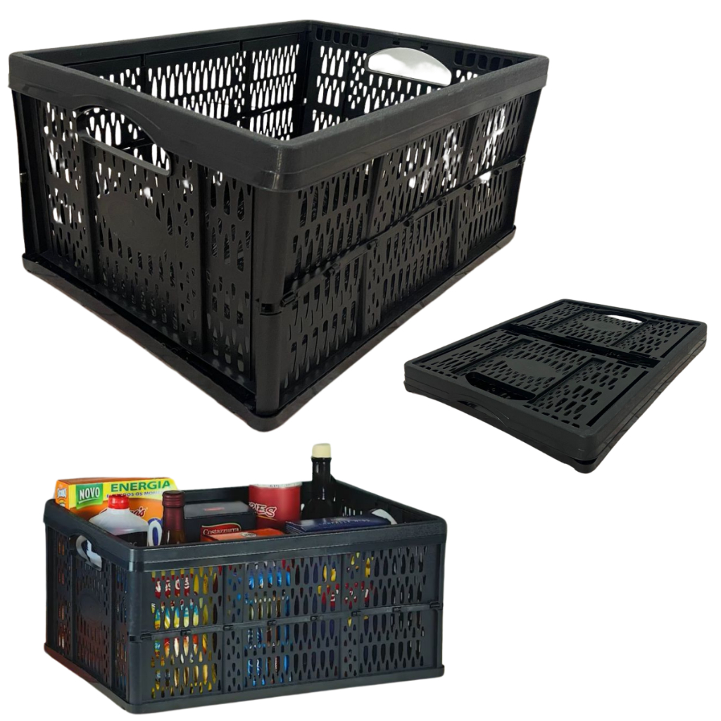 Kit 1 ou 2 Caixa Organizadora Desmontável 32L - Transporte Armazenamento