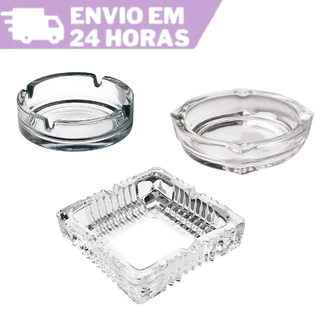 Prato Utilidade Doméstica Premium Quadrado Redondo de Vidro
