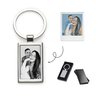 Chaveiro Retangular Personalizado Aço Inox
