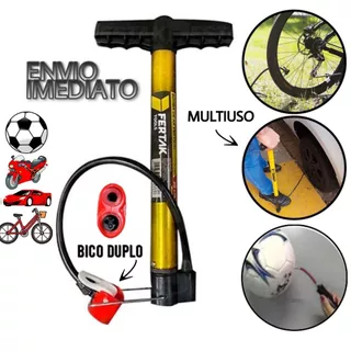 Bomba De Encher Pneu Bicicleta Carro Moto Bola 30 cm Envio Imediato