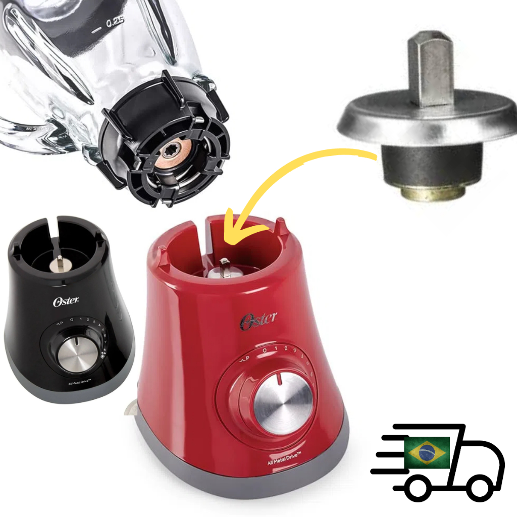 Kit Pino Acoplamento Eixo Arrastador Liquidificador Oster BLSTMG-RR8 (vermelho ou preto) Arraste Oster