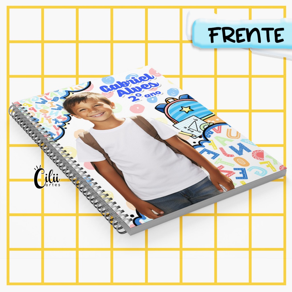 Caderno personalizado com foto - menino | Shopee Brasil