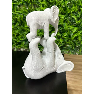Mae Elefante brincando com seu Filho decoração