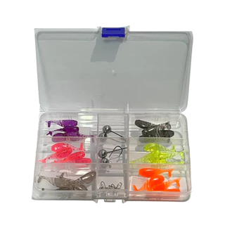 Kit Pesca Isca Artificial Shad Kamikaze 4cm 34 Pcs
