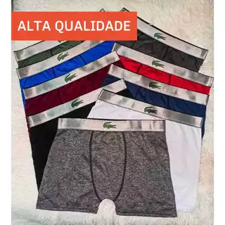 Kit com 10 Cuecas Boxer Adulto Forro da Box em Algodão L