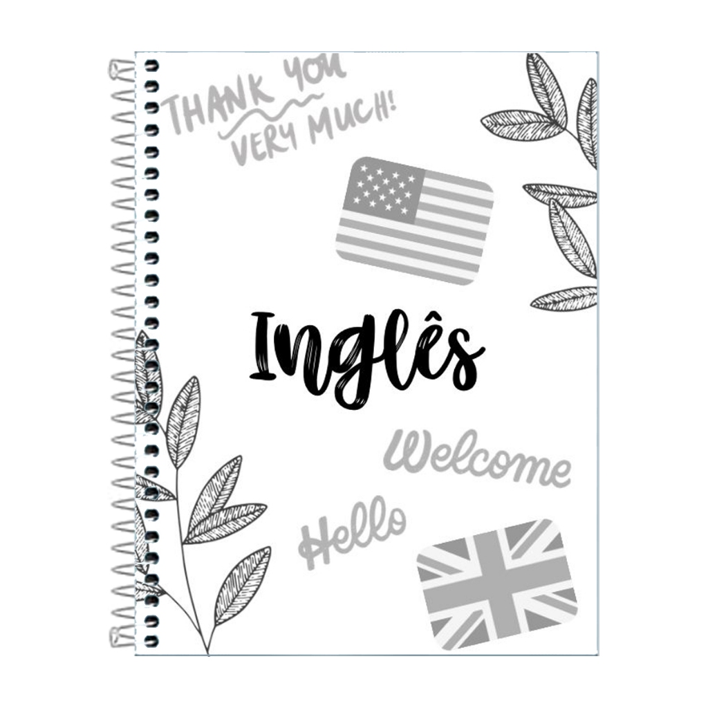 Caderno Inglês Escolar 1, 10 ou 20 matérias. | Shopee Brasil