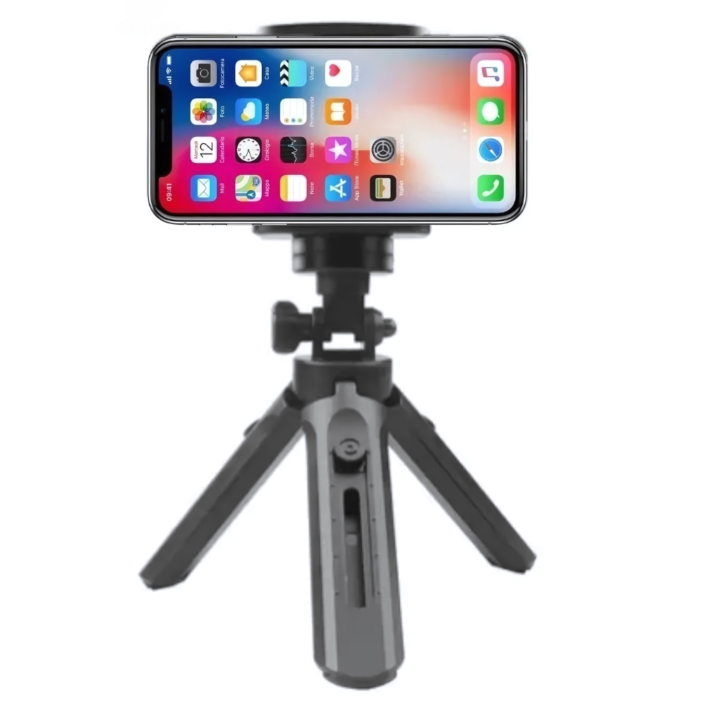 Tripé de mesa portátil para celular e câmera