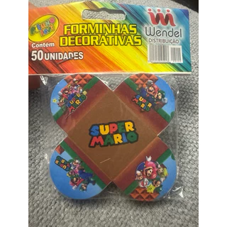 100 UNIDADES DE FORMINHA GRANDE 8,5CM PARA DOCINHOS TEMATICA SUPER MARIO