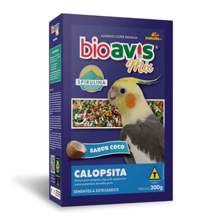 Extrusado BioAvis Com Spirulina 300g Calopsitas/Agapornis/Ring Neck