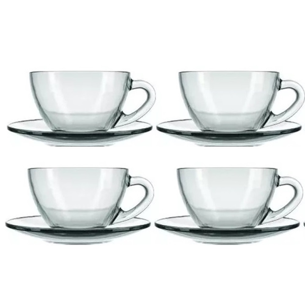 Jogo 4 Xicaras Astral 240ml, Vidro Duralex Nadir, Café C/leite