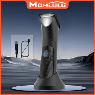 MOMLULU Barbeador Elétrico Masculino Com Luz Máquina De Cortar Cabelo Aparador De Pelos Áreas Íntimas Colocadores De Barbear À Prova D'água Recarregável