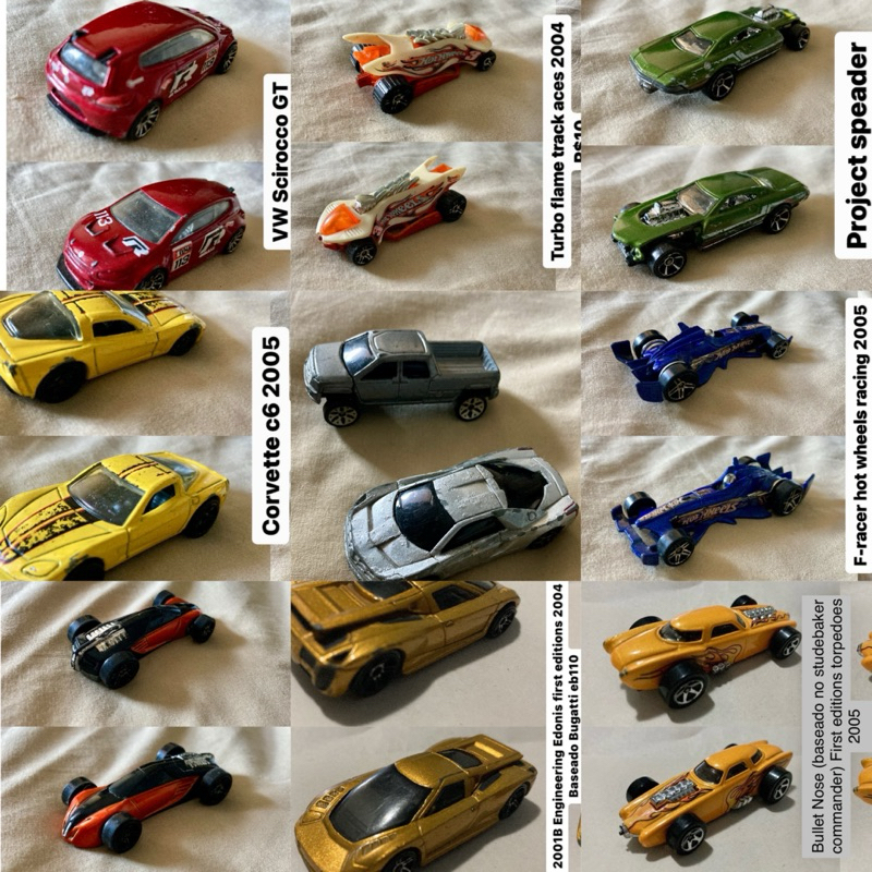 Coleção de 28 carrinhos hot wheels antigos USADOS