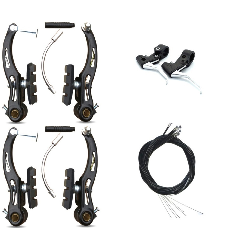 Kit Complet De Freins V-Brake Pour Vélo - Inclut Leviers, Câbles, Patins | Compatible VTT, Route, BMX