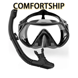 COMFORTSHIP>>Equipamento de mergulho com snorkel para adultos Conjunto de máscara de mergulho com snorkel seco Óculos de natação com snorkel Protetor nasal