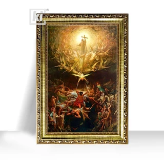 Quadro Moldura Trabalhada O Triunfo do Cristianismo 46x34cm