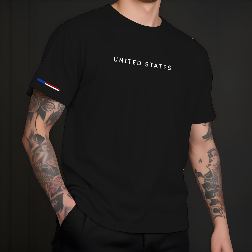 Camiseta Manfinity UNITED STATES Urban Camisa Street Wear Masculina 100% Algodão