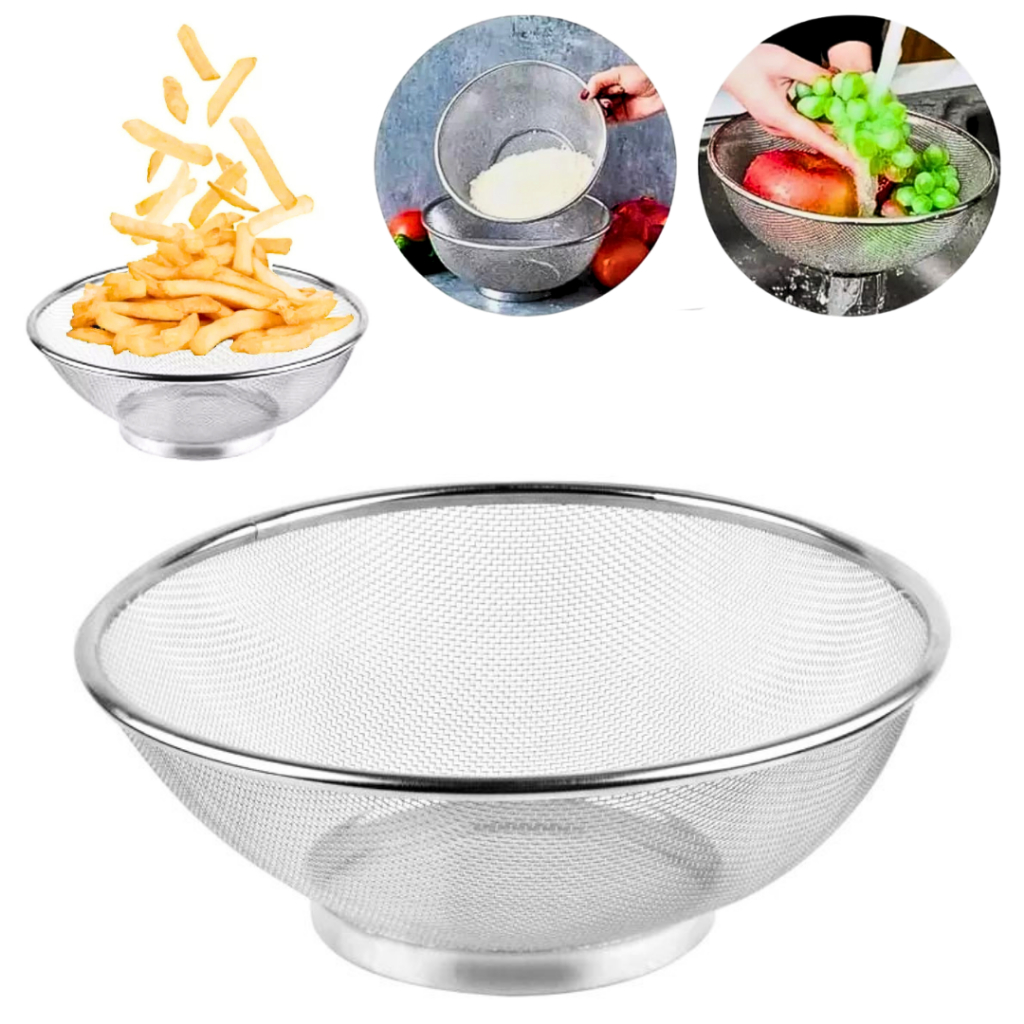 Cesta Cesto Para Fritura Escorredor Aço Inox 25 Cm ou 18cm