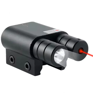 Mira Laser Vermelha Com Lanterna Trilho Picatinny Pistola e Airsoft