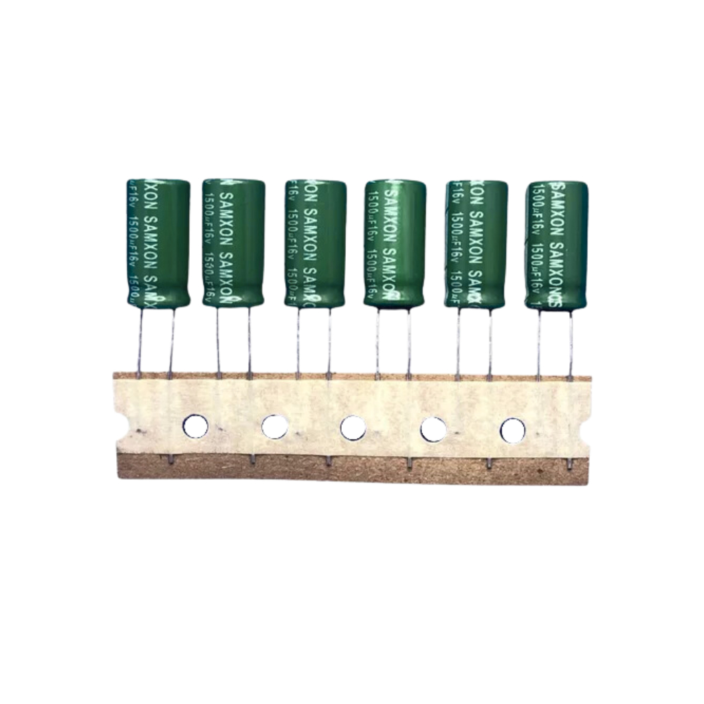 5X CAPACITOR ELETROLÍTICO 1500UF/16V RD. 105° 10X20MM SAMXON | Shopee ...
