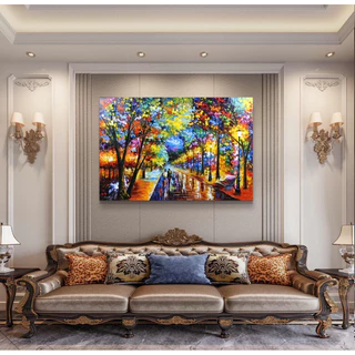 Quadro decorativo tela acetinada Leonid Afemov When Dream come true art releitura