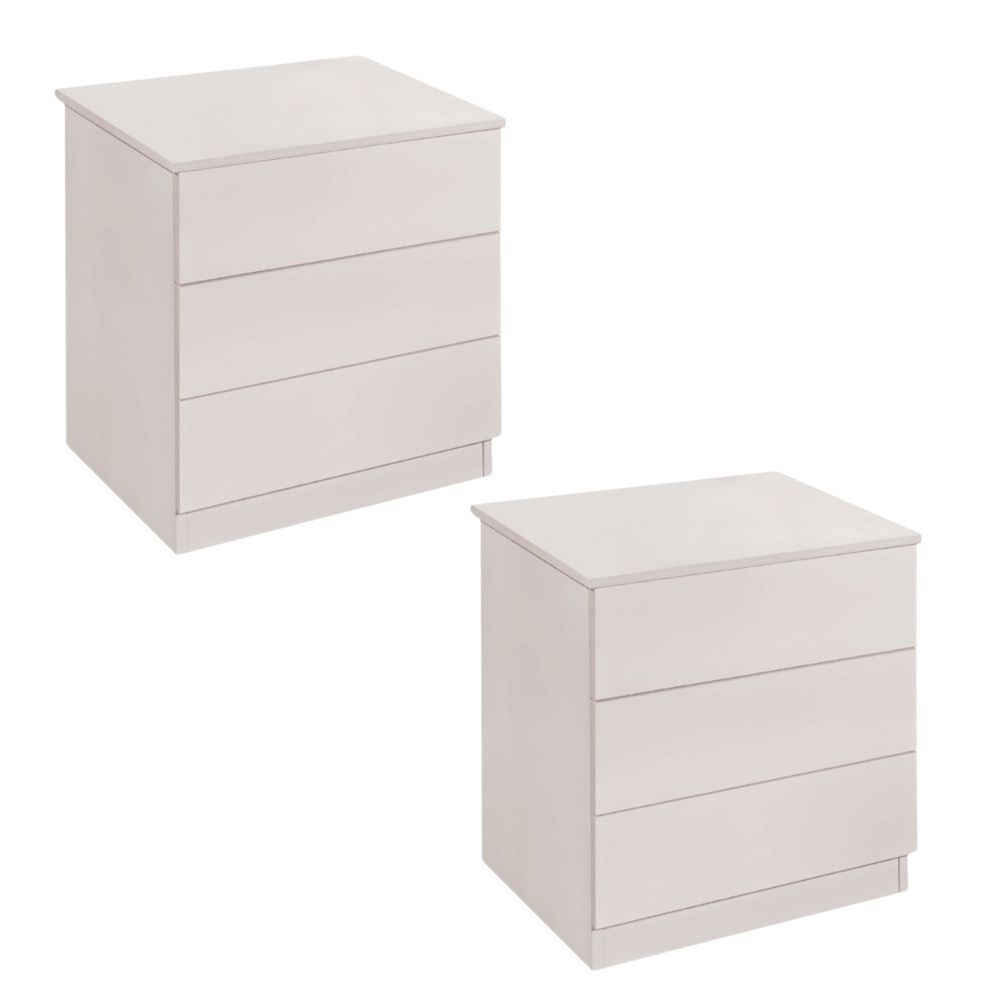 Par de Criados-Mudos Compactos para Quarto - Kit 2 Unidades