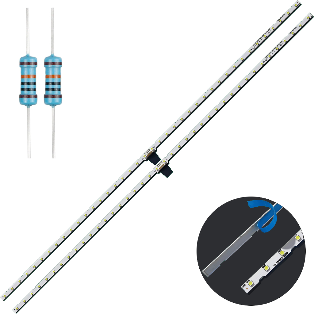 Kit 2 Barras De Led Tv Un55nu7100 Un55nu7100g + Resistores | Shopee Brasil