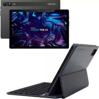 Tablet Positivo Vision Tab 10 com ou sem Teclado 4GB RAM 128GB 6000mAh 10.1" HD Wifi AC e 4G - Preto