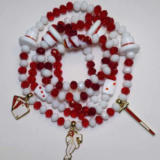 Guia de Proteção Malandro / Zé Pelintra / Malandragem/ Seu Miguel/ Fio de Conta Pingente Cristal 8MM Umbanda Candomblé
