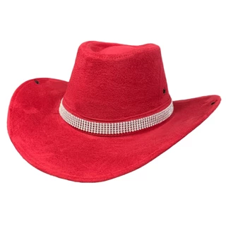 Chapéu Camurça Cowboy Rodeio Ana Castela Faixa Brilho Strass Cristal