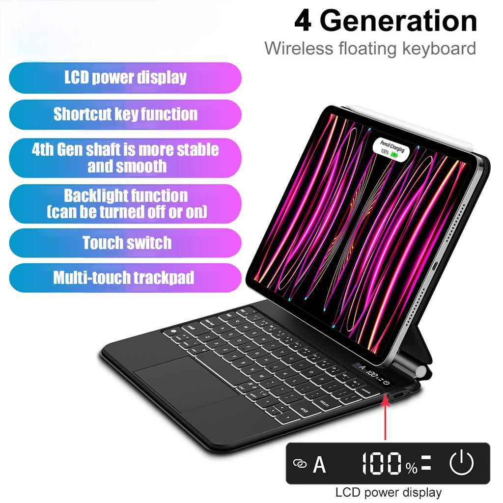 Bettdow Teclado mágico para Ipad Air 4/5 AIR6 2024 Pro 11 12.9