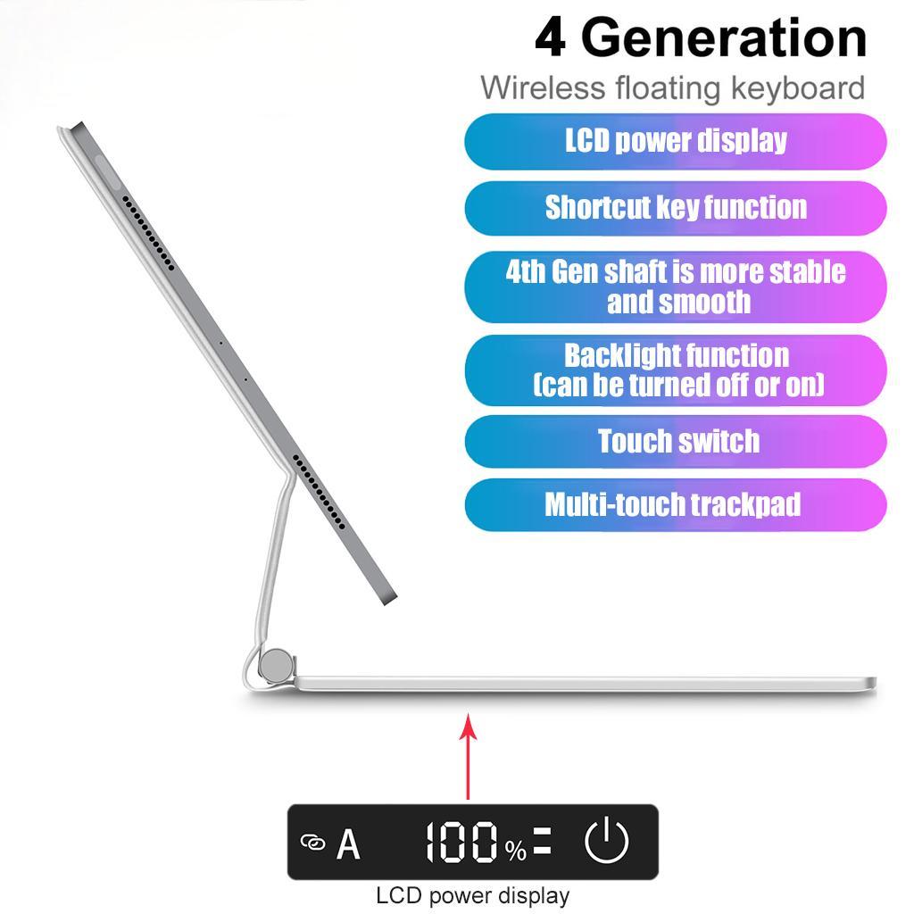 Bettdow Teclado mágico para Ipad Air 4/5 AIR6 2024 Pro 11 12.9