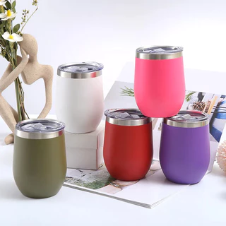 Copo Caneca Termica Com Tampa 360ML Inox Envio Imediato