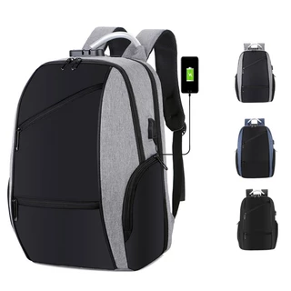 Mochila Notebook Anti Furto Alça Impermeável Reforçada Cadeado Saida Cabo Aux Usb Fone Ouvido