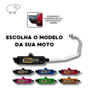 Escapamento Cromado Moto Honda Varios Modelos Fan Cg Pop Biz Titan Competition Pro Tork Pro Tork